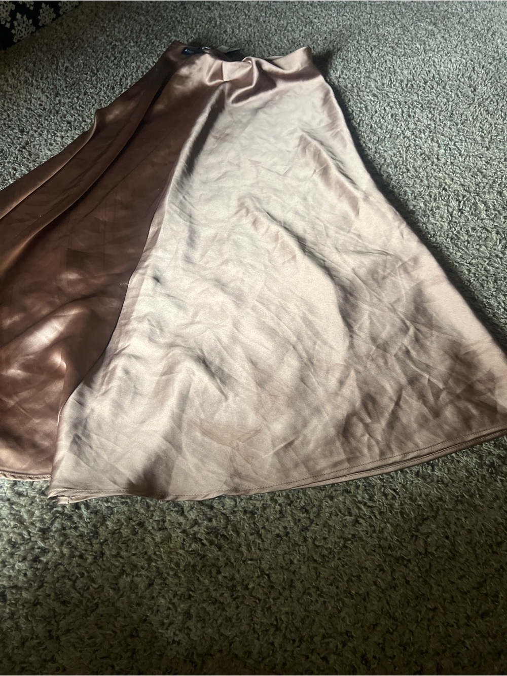 Zara Satin Pillow Cover in Copper Brown